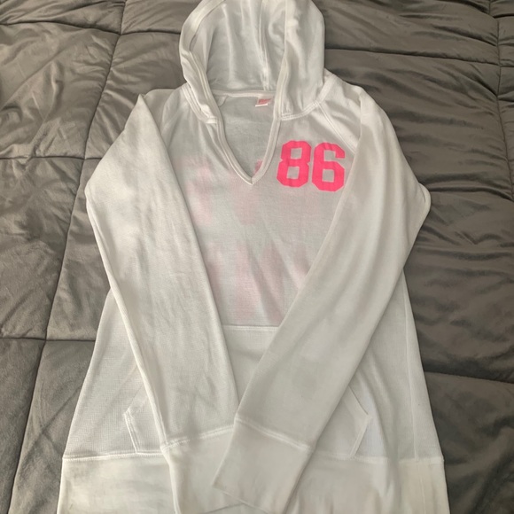 SOLD NWOT PINK Lightweight Thermal Hoodie - Picture 1 of 3